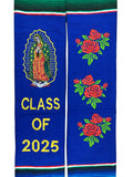 Guadalupe Graduation Stole Class of 2025 Royal Blue