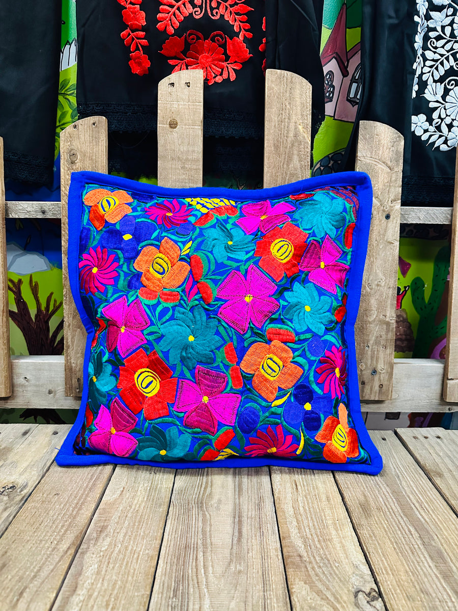 Mexican Floral Embroidered Pillow Covers Cielito Lindo