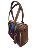 Idalia Leather Embroidered Handbag