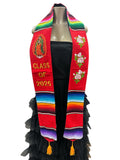 Guadalupe Graduation Stole Class of 2025 Red