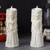 LED Skull Bride & Groom Candle Set