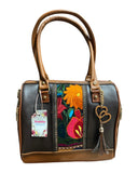 Idalia Leather Embroidered Handbag