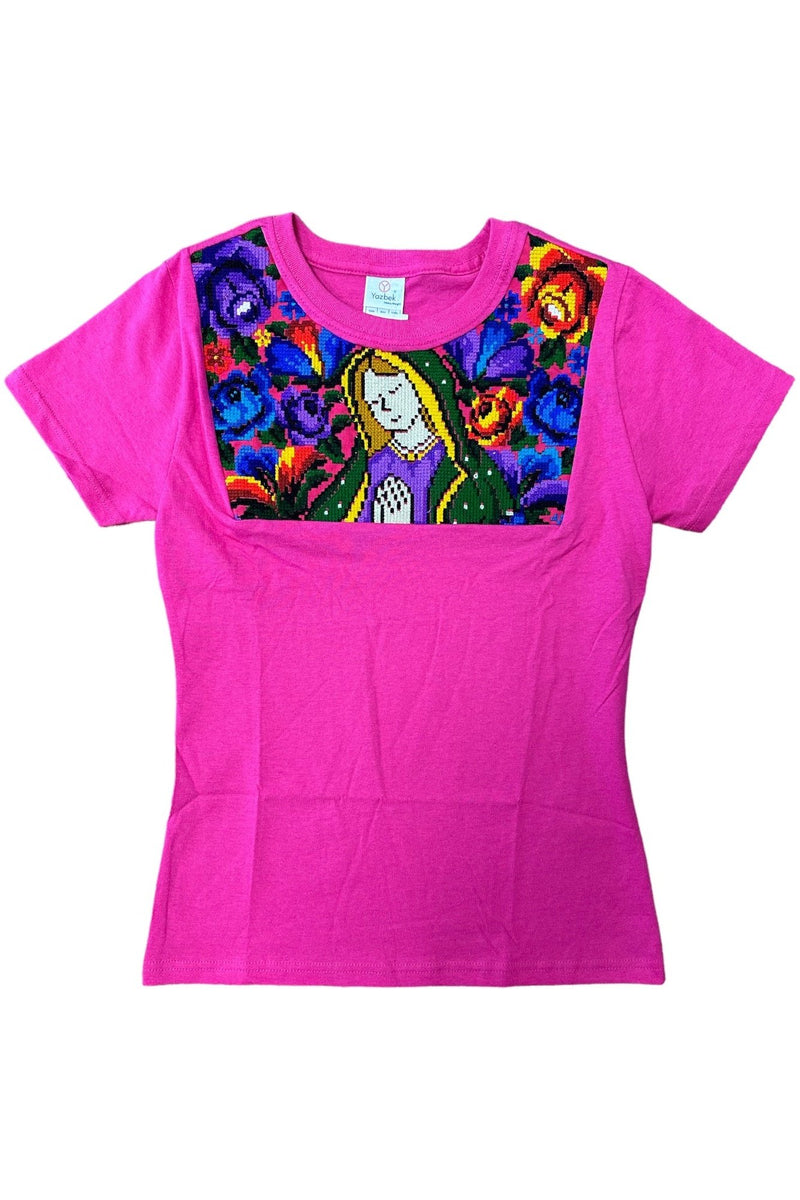Lady Of Guadalupe Hot Pink T Shirt – Cielito Lindo
