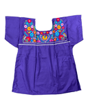 Tehuacan Embroidered Blouse Hot Pink