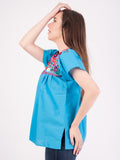 Tehuacan Blouse Blue