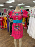 Puebla Hot Pink Dress