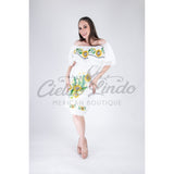 Sunflower Off the Shoulder Dress White