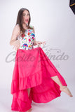 Mexican Folklorico Hot Pink Solid Skirt - Cielito Lindo