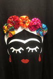Blouses Frida Serape Black Embellished T-Shirt