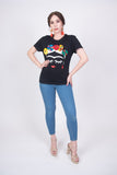 Blouses Frida Serape Black Embellished T-Shirt