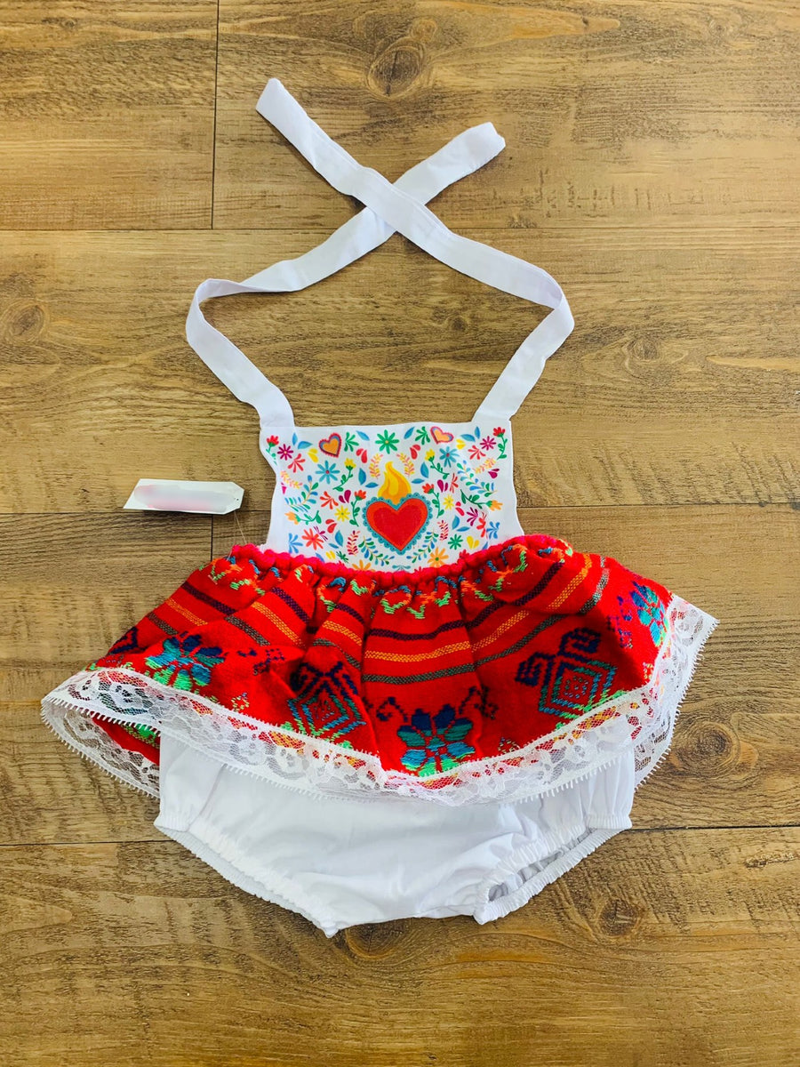 Mexican Romper Corazones Red – Cielito Lindo