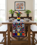 Sugar Skull Embroidered Table Runner