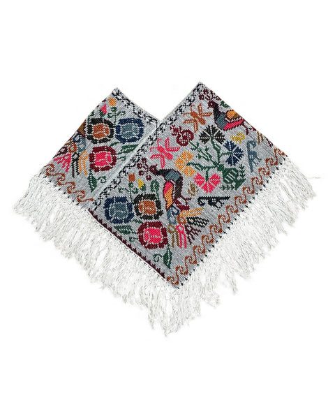 Mexican Floral Mañanita Peacocks