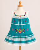 Milagro Dress Floral Hand Embroidered and Crocheted