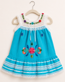 Milagro Dress Floral Hand Embroidered and Crocheted