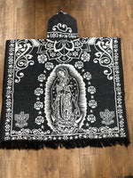 Unisex Mexican Poncho Virgen de Guadalupe