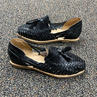 Black Leather Sandals Mexican Huaraches Women - Cielito Lindo