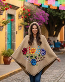 Mexican Hooded Mañanita Hand Embroidered