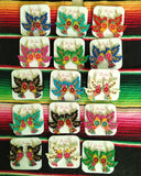 Golondrina Wooden Hand Painted Earrings - Cielito Lindo