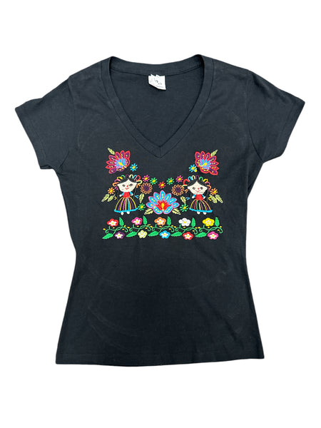 Lele Mexican Doll Embroidered T-Shirt