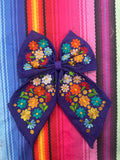 Floral Embroidered Hair Bows - Cielito Lindo