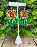 Hand Painted Wooden Hearts with Tassels - Cielito Lindo
