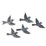 Set of 5 Metal Birds Metal Art Wall Decor