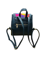 Jalapa Leather Backpack with Multicolor Embroidery