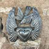 Peace Dove Heart Metal Art Wall Decor 5" x 5.25"