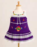 Milagro Dress Floral Hand Embroidered and Crocheted