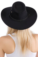 Classic Faux Nubuck Suede Poly Fabric Western Cowboy Hat