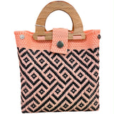 Oaxacan Handwoven Tote Bag with Wooden Handles