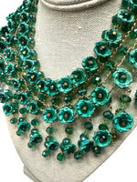Handmade Ixtle Necklace & Earrings Green