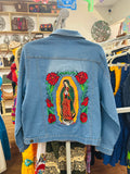 Denim Guadalupe Embroidered Jacket