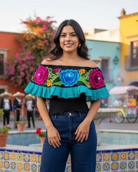 Rosa Mexican Off Shoulder Top