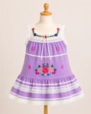 Milagro Dress Floral Hand Embroidered and Crocheted