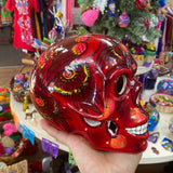 Hand Painted Skull Red