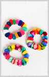 Pom-Pom Hair Tie Scrunchies Wholesale Colorful Pony