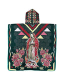 Lady of Guadalupe Hooded Poncho Green