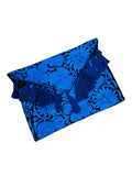 Mexican Embroidered Floral Clutch Bag Blue - Cielito Lindo