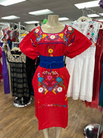 Puebla Plus Size Dress Red