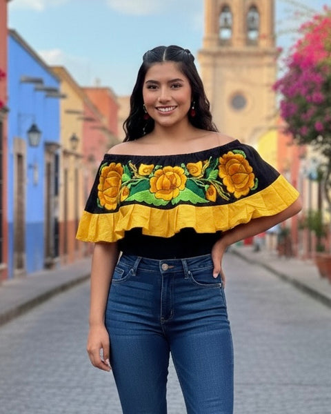 Rosa Mexican Off Shoulder Top
