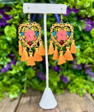 Hand Painted Wooden Hearts with Tassels - Cielito Lindo