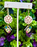 Conchas and Cafecito Hand Painted Wooden Earrings - Cielito Lindo