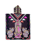 Lady of Guadalupe Hooded Black Poncho