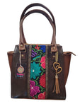 Carmina Leather Embroidered Handbag