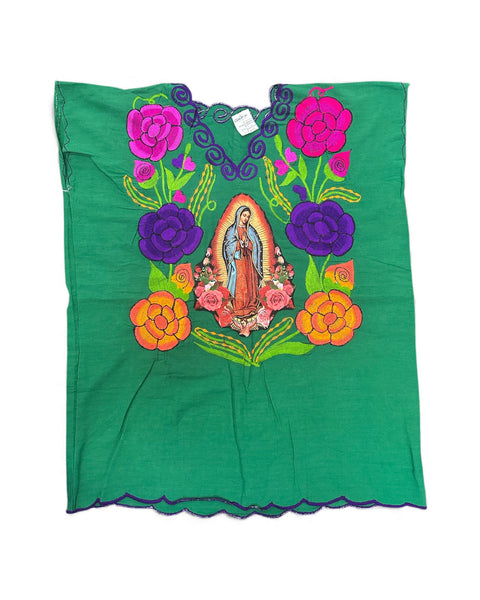 Lady Of Guadalupe Green Floral Top