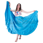 Mexican Folklorico Blue Solid Skirt