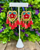 Hand Painted Wooden Hearts with Tassels - Cielito Lindo