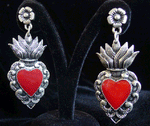 Sacred Heart style earrings